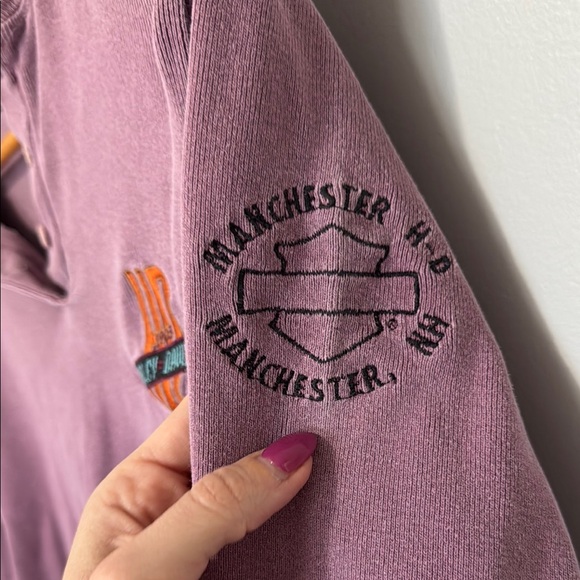 MAUVE HARLEY DAVIDSON PULLOVER - Picture 3 of 6
